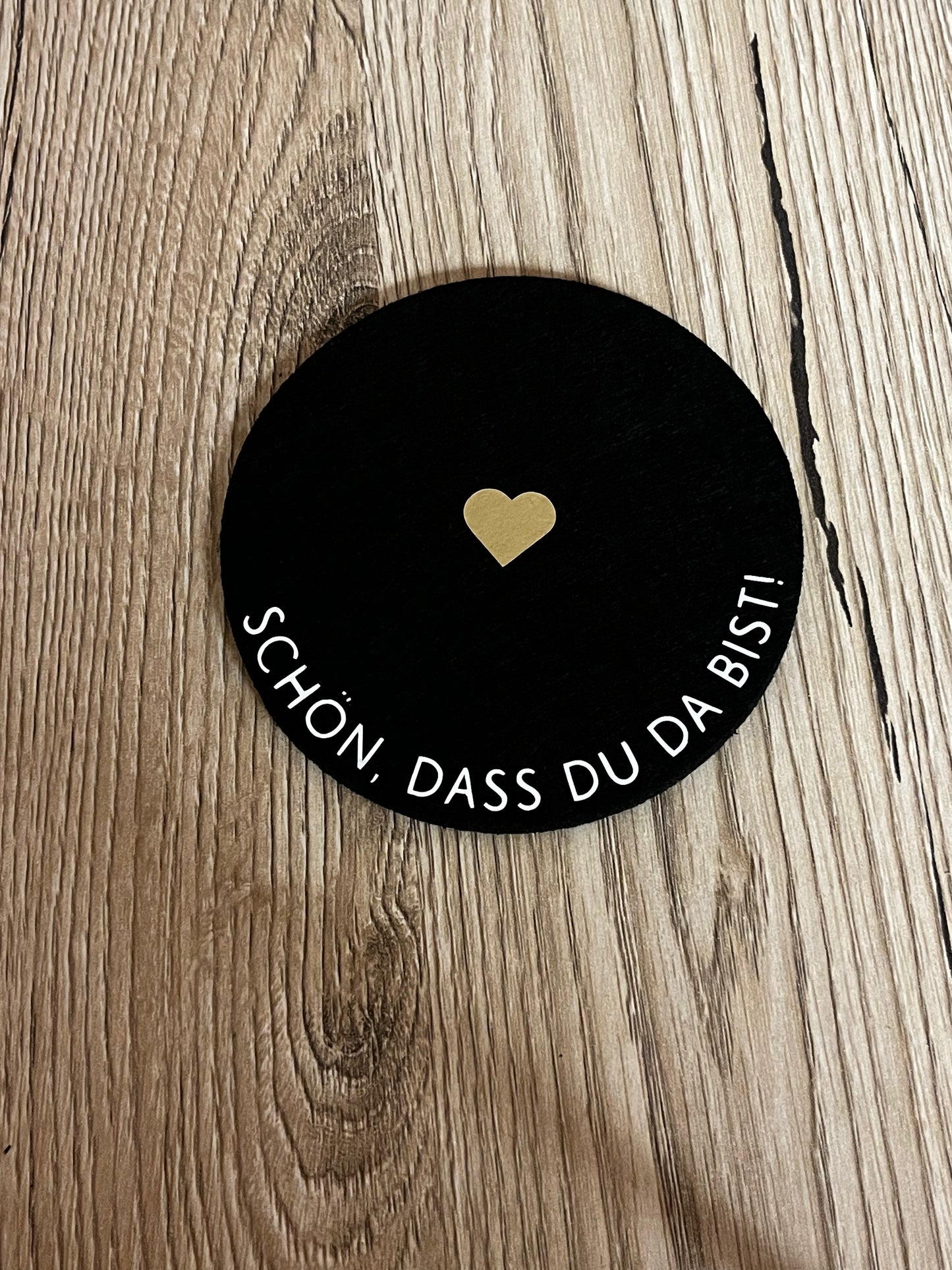 Glasuntersetzer aus Filz - schwarz (Versandkostenfrei)