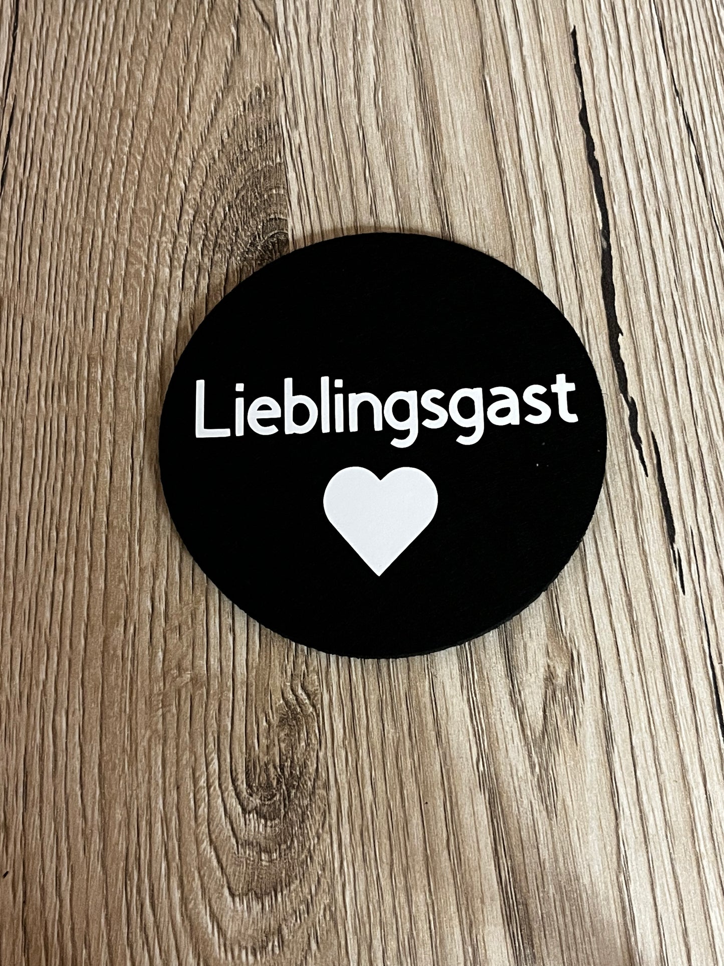 Glasuntersetzer aus Filz - schwarz (Versandkostenfrei)