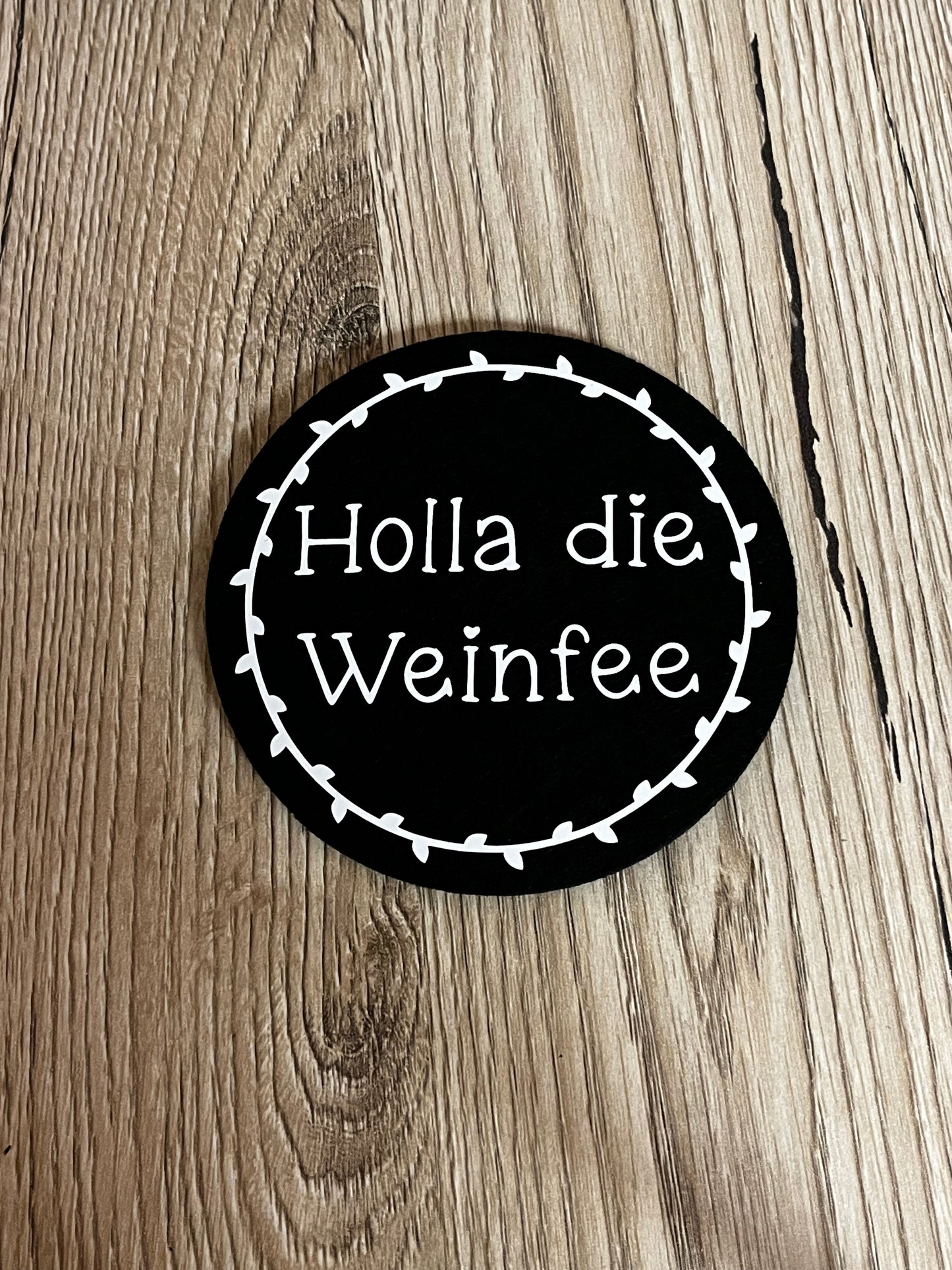 Glasuntersetzer aus Filz - schwarz (Versandkostenfrei)